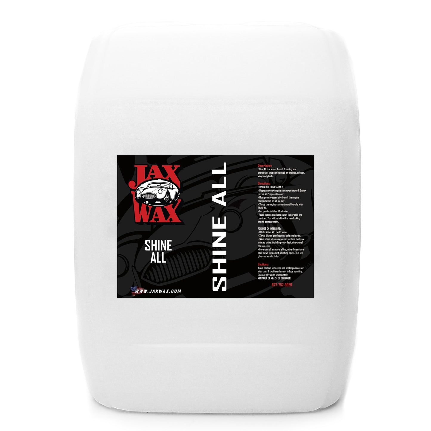 Jax Wax - Shine All Water Based Dressing - 5gal