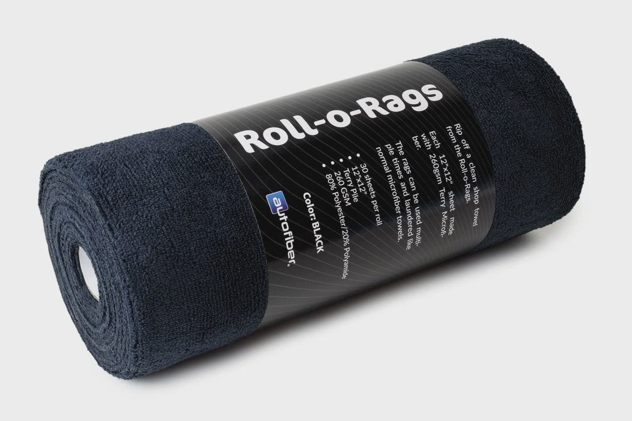 AutoFiber - Roll O Rags Black - 30pk