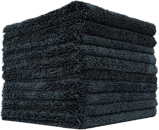 RAG CO - Double Sided Edgeless Microfiber Towel - Black