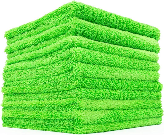 RAG CO - Double Sided Edgeless Microfiber Towel - Green