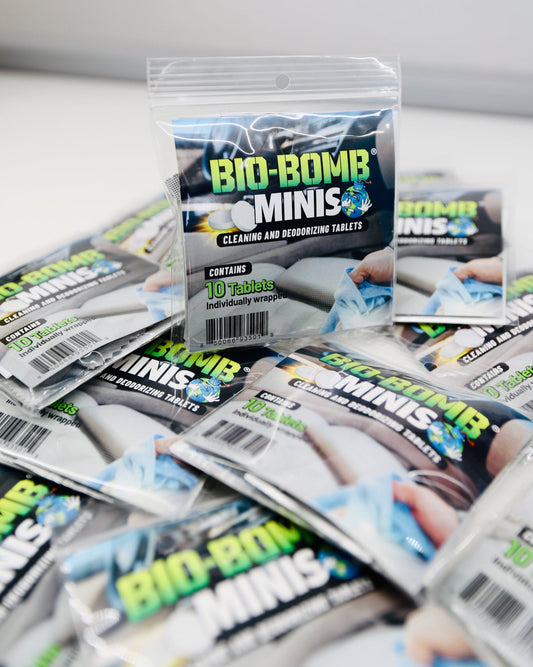 Bio-Bomb Minis- Dissolvable Cleaning & Deodorizing Tablets- 10 pack