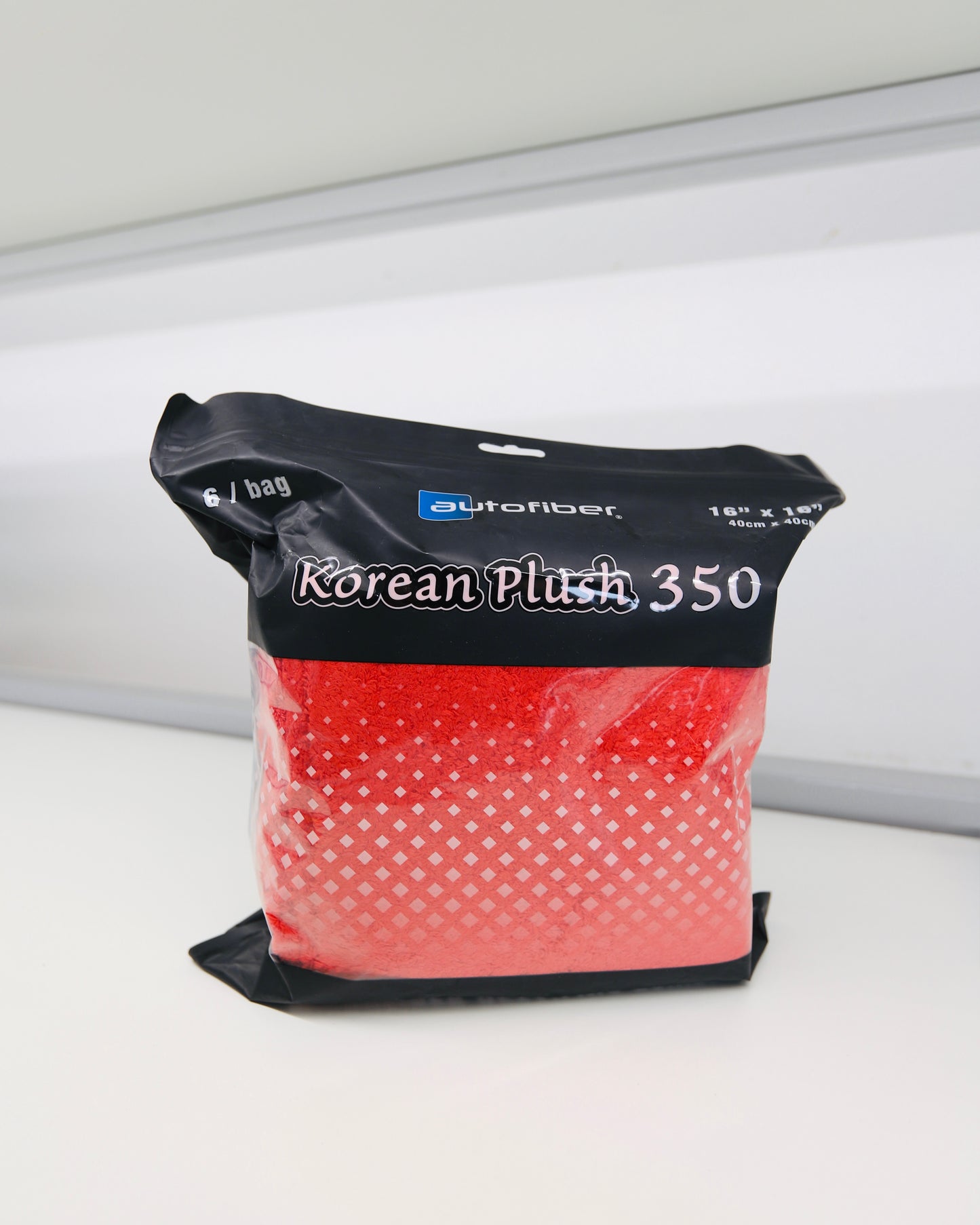 AutoFiber Korean Plush 350 Red 6 Pack | Premium Microfiber Detailing Towels