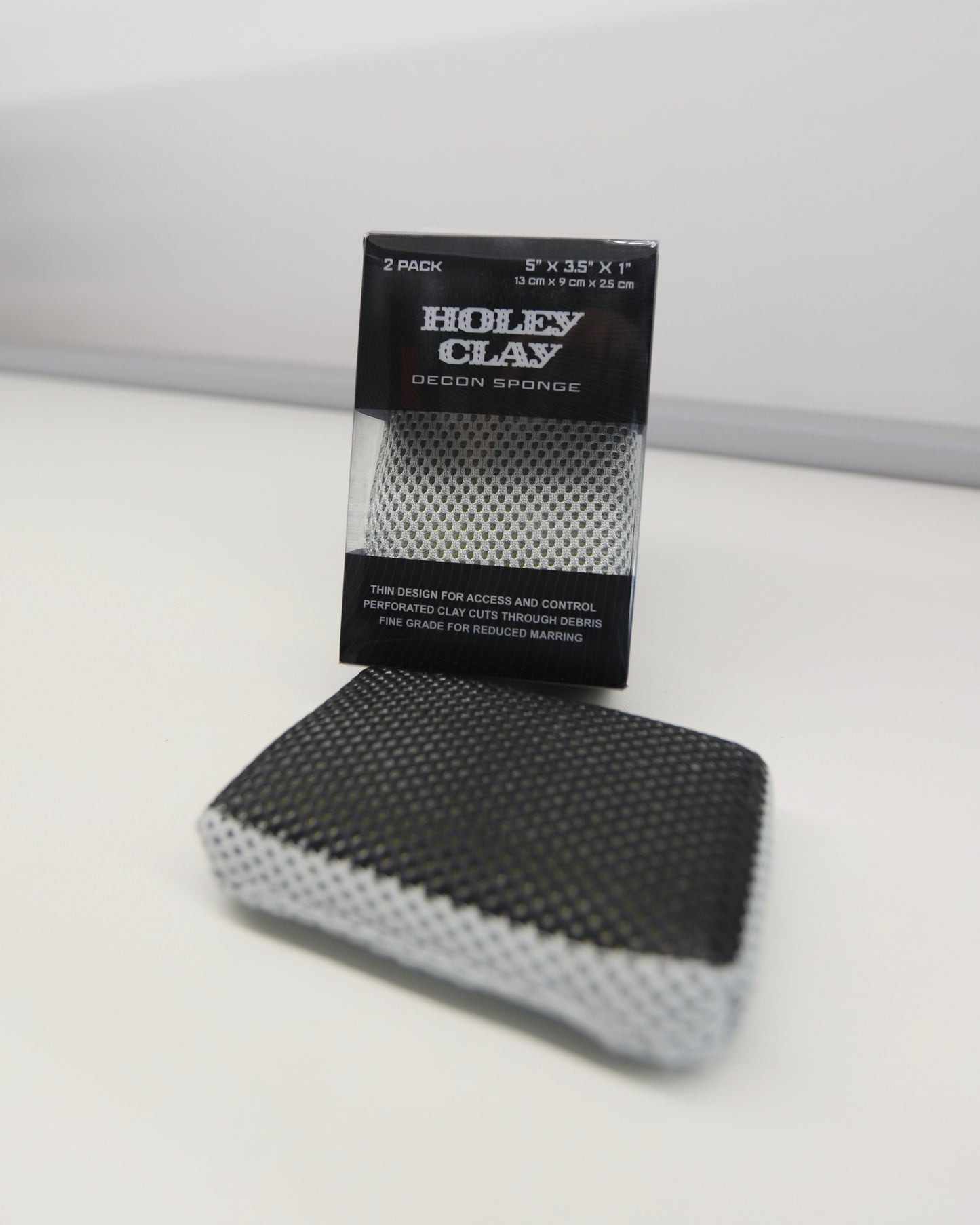 Holey Clay Sponge - Thin Perforated Decon Sponge (5"x3.5"x1") 2 pack