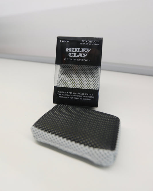 Holey Clay Sponge - Thin Perforated Decon Sponge (5"x3.5"x1") 2 pack
